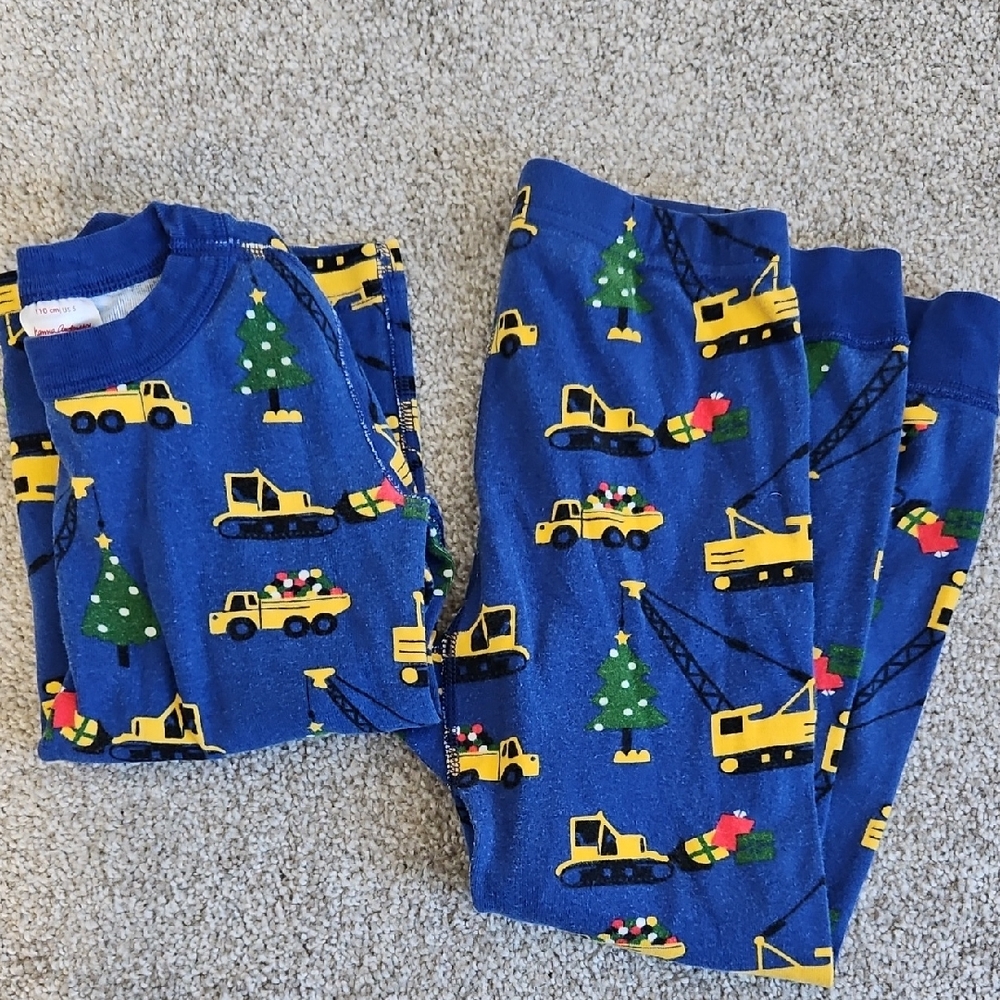 Hanna Andersson Christmas Construction Pajama Set